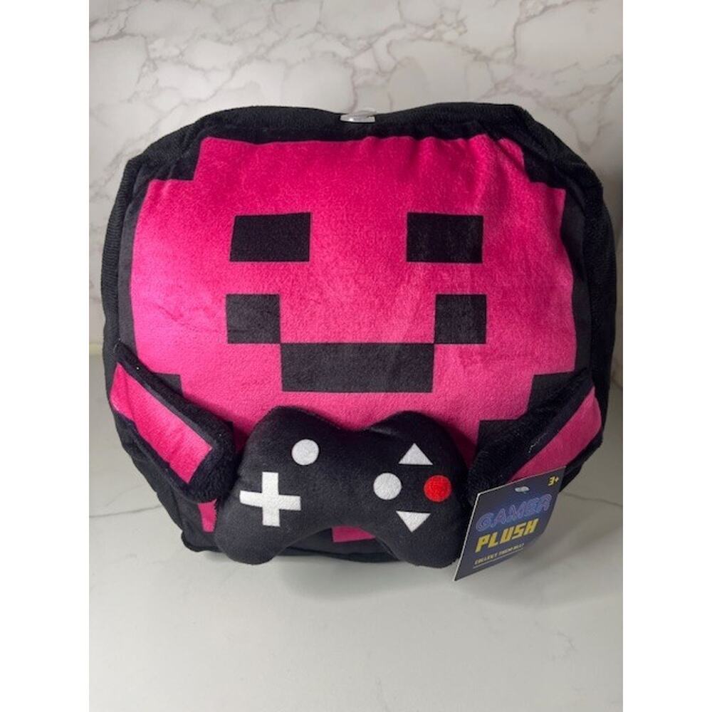 New 11”-12” Pink Video Gamer With Controller Collectible Soft Plush Toy BMI= NWT